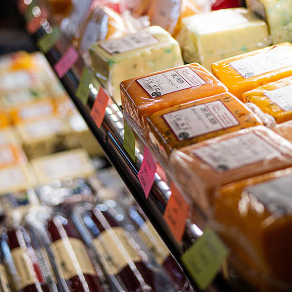 cheese on display